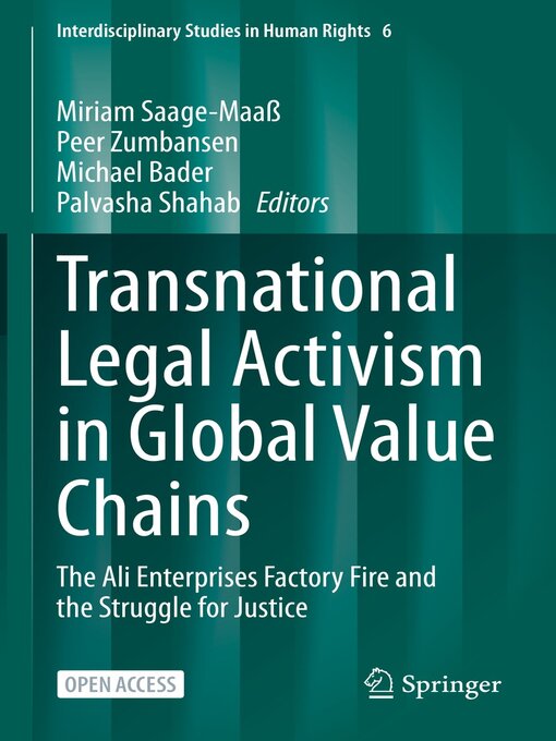 Title details for Transnational Legal Activism in Global Value Chains by Miriam Saage-Maaß - Available